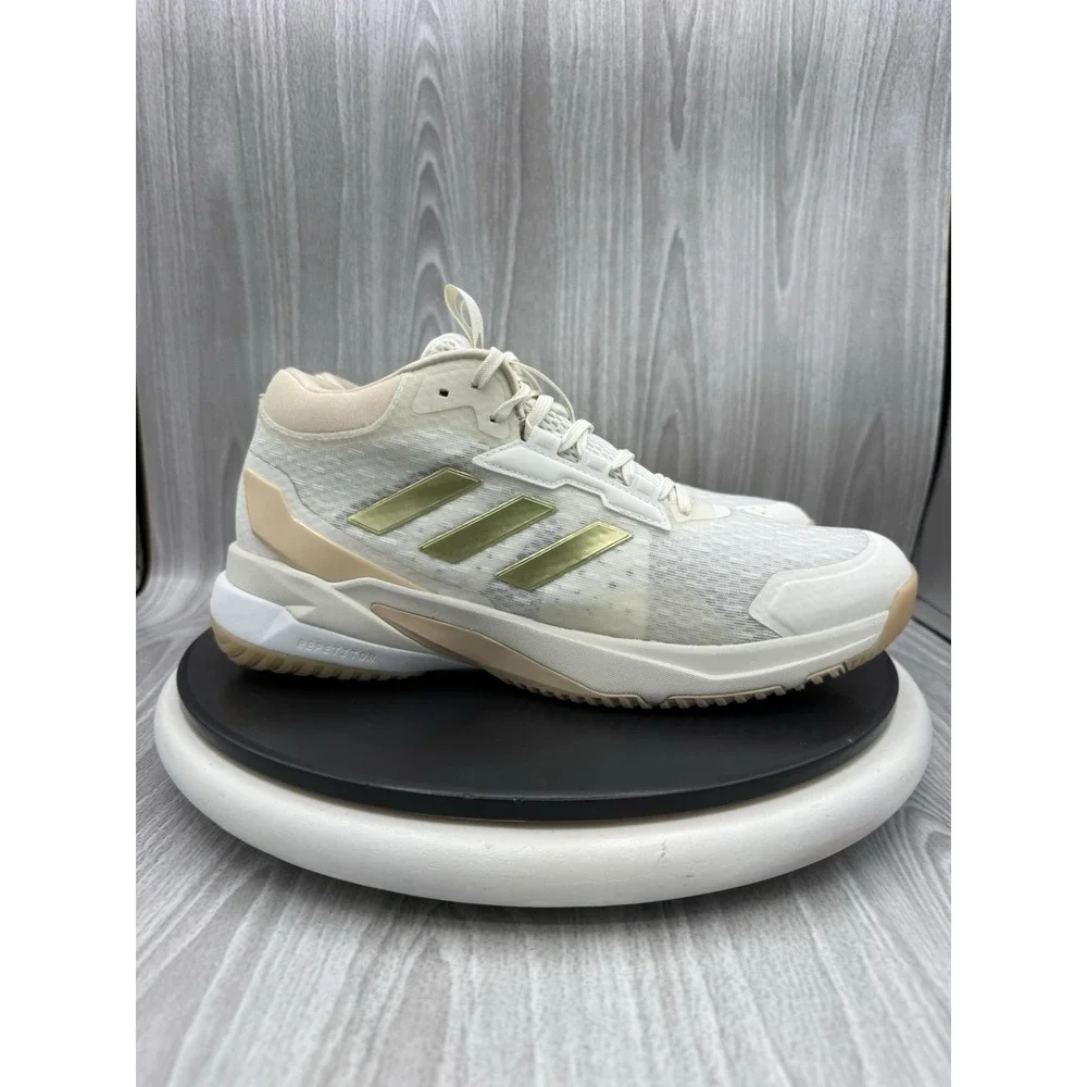 Adidas Crazyflight 6 Mid Womens 10 Indoor Volleyball Off White Gold Shoes HQ4686